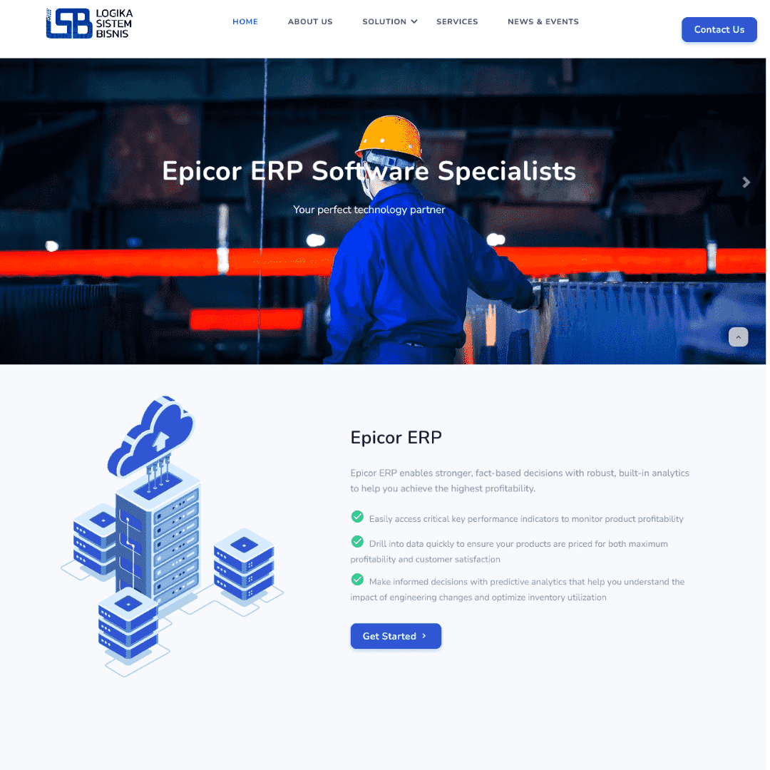 Project Logika Sistem Bisnis Landing Page - Web Development by AV Labs Indonesia